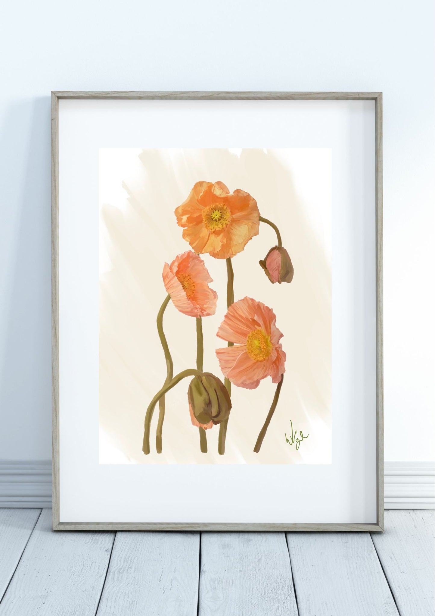 Native California Poppy Flower | Botanical Art Poster
