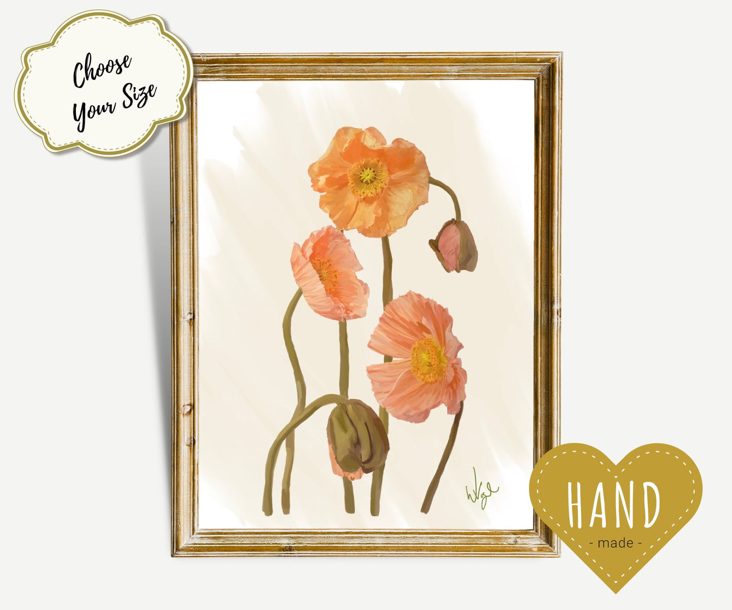 Native California Poppy Flower | Botanical Art Poster
