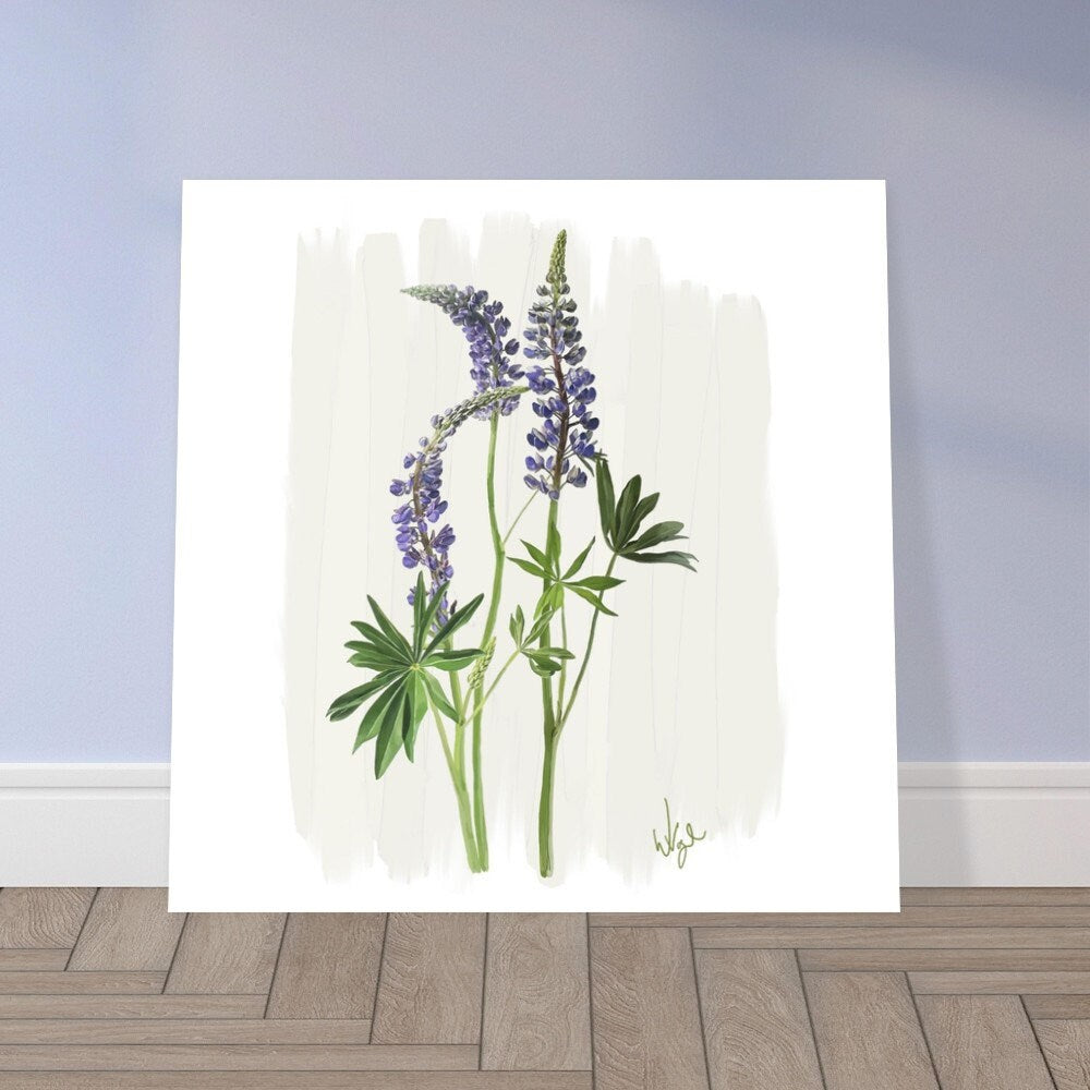 Vivid Purple Lupine Flowers | Native Flower Market Poster