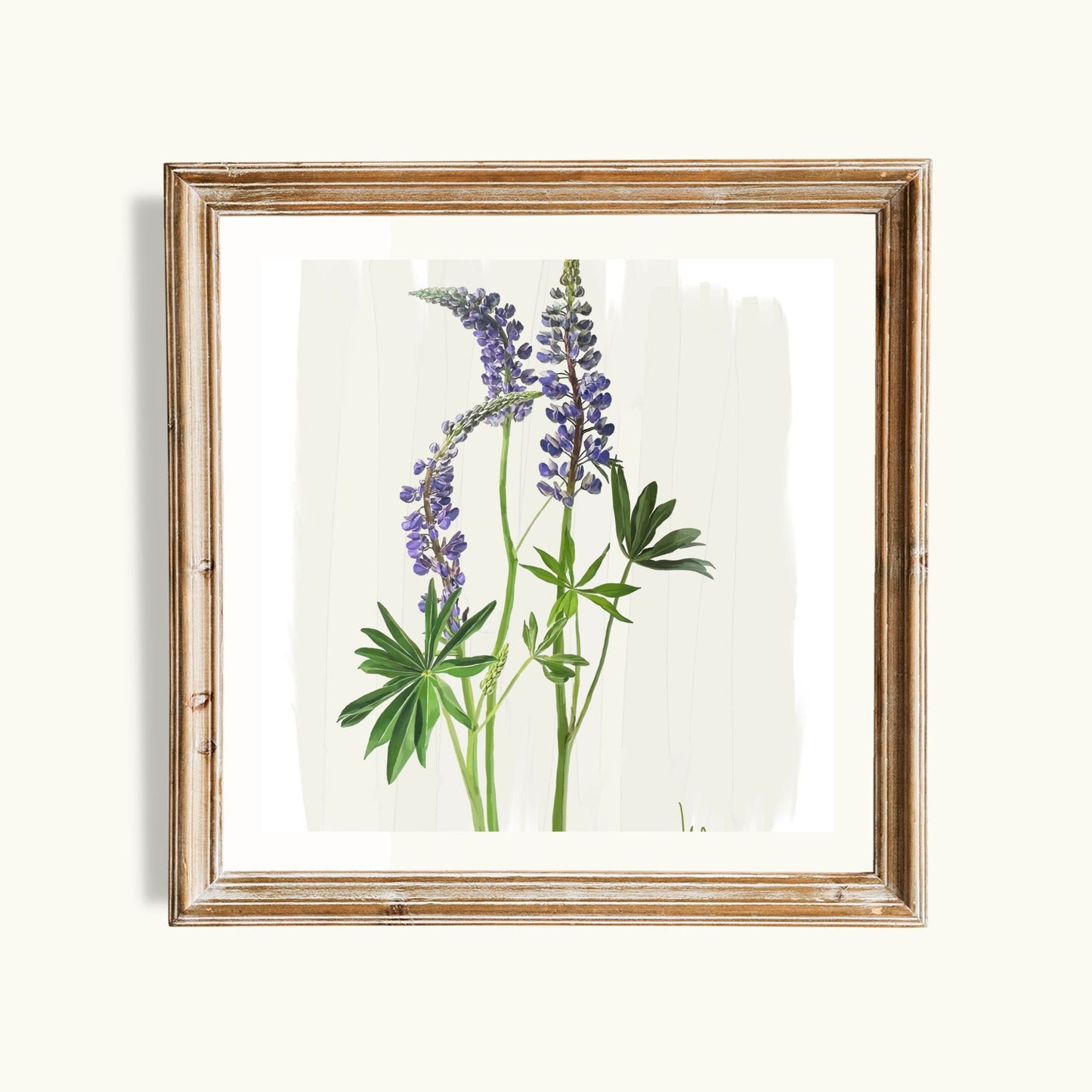 Vivid Purple Lupine Flowers | Native Flower Market Poster